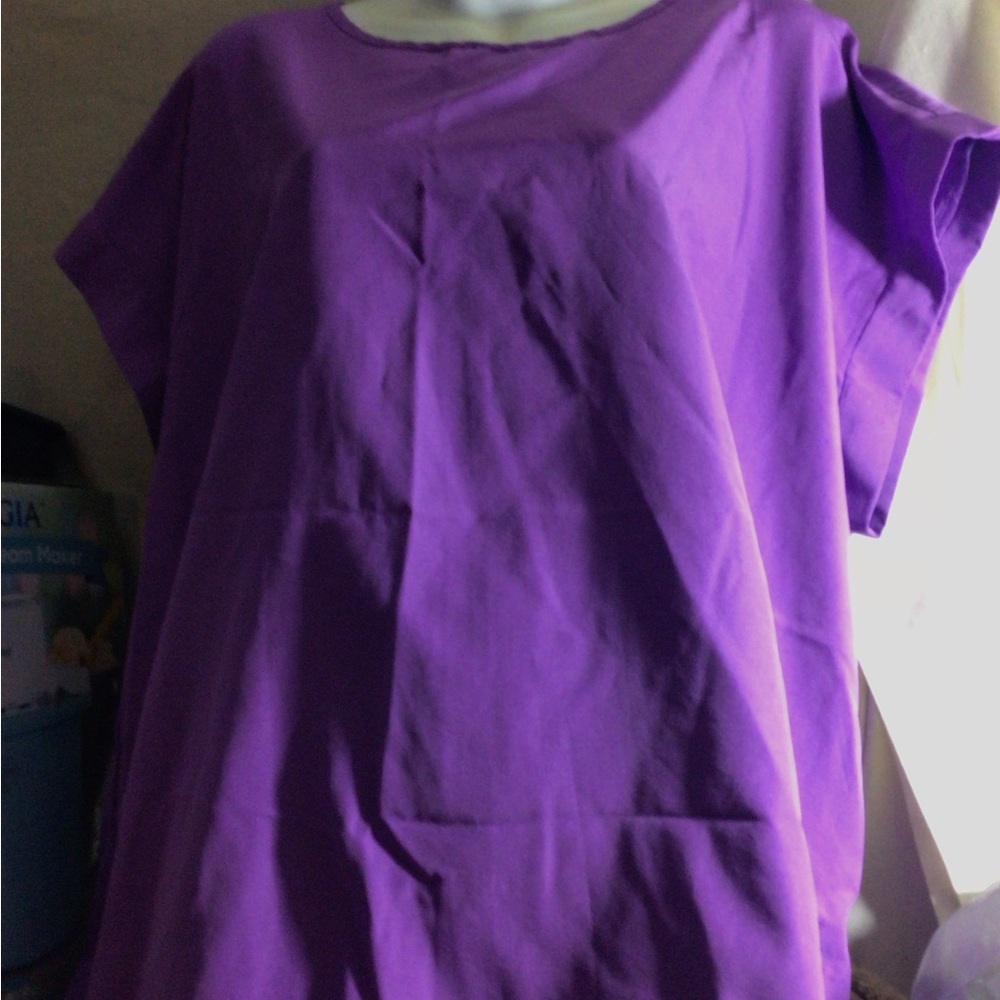SHEIN Purple Boxy Short Sleeve Tunic Top